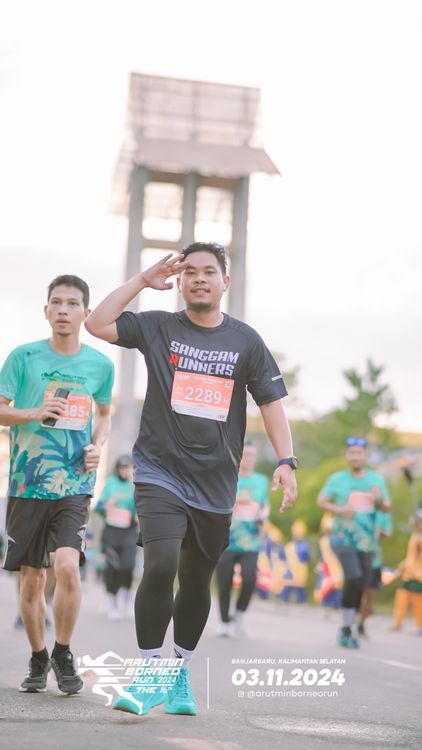 Race photo from Arutmin Borneo Run 2024