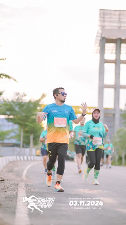Race photo from Arutmin Borneo Run 2024