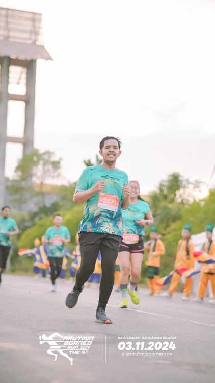 Race photo from Arutmin Borneo Run 2024