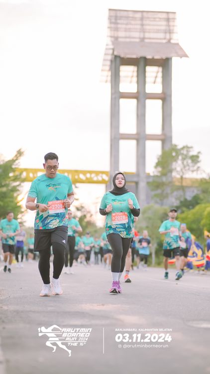 Race photo from Arutmin Borneo Run 2024