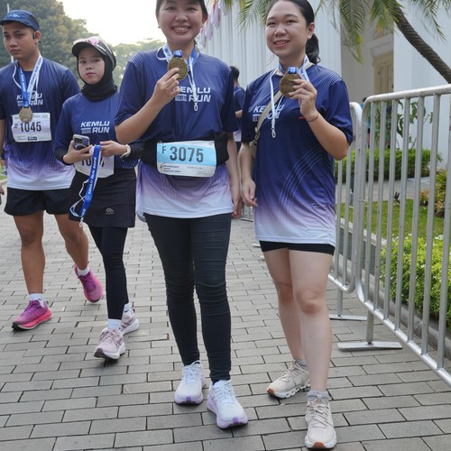 Race photo from KEMLU RUN 2026