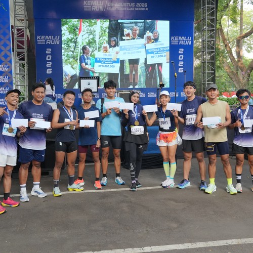 Race photo from KEMLU RUN 2026