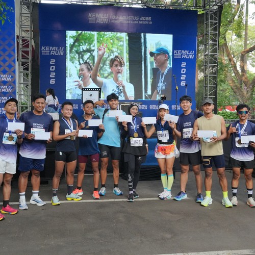 Race photo from KEMLU RUN 2026