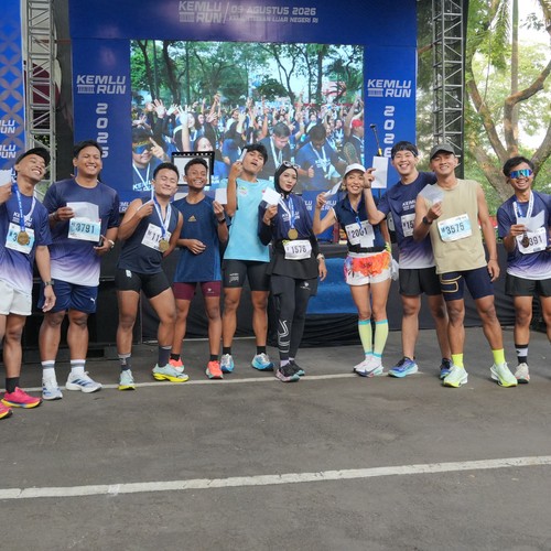 Race photo from KEMLU RUN 2026