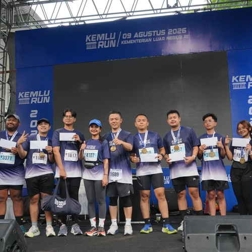 Race photo from KEMLU RUN 2026