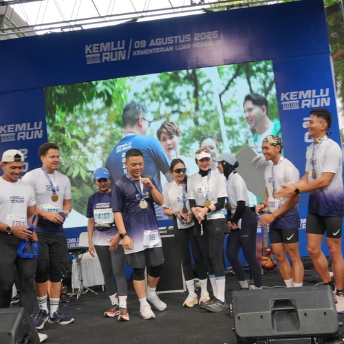 Race photo from KEMLU RUN 2026
