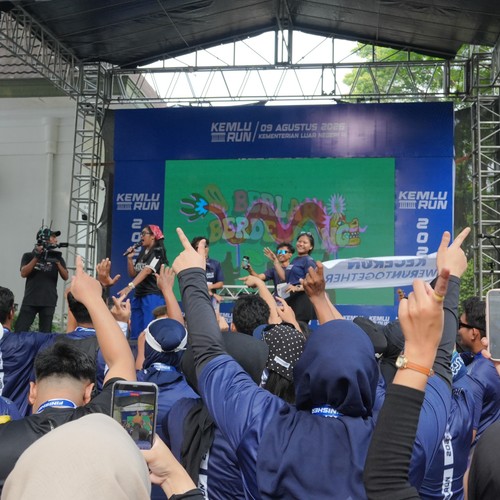 Race photo from KEMLU RUN 2026