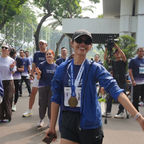 Race photo from KEMLU RUN 2026