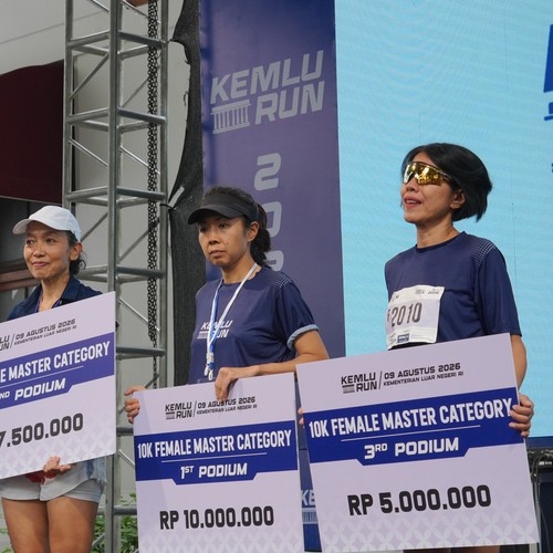Race photo from KEMLU RUN 2026