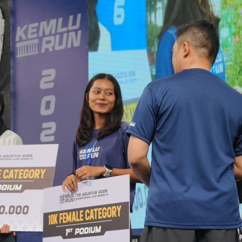 Race photo from KEMLU RUN 2026