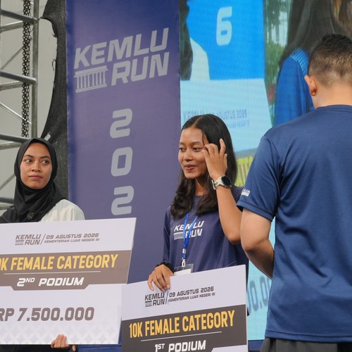 Race photo from KEMLU RUN 2026