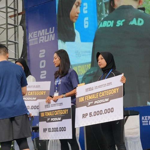Race photo from KEMLU RUN 2026