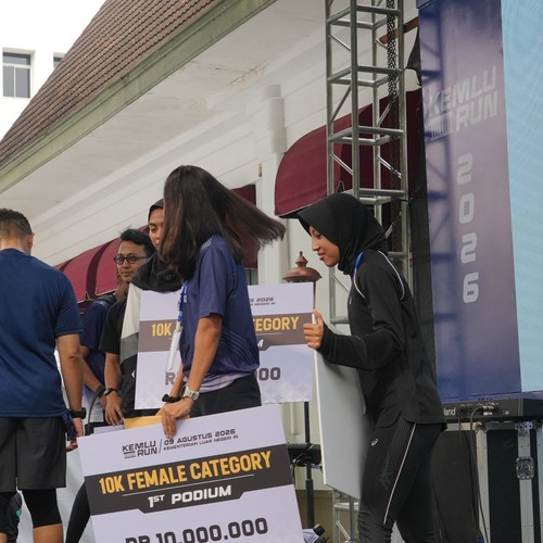 Race photo from KEMLU RUN 2026