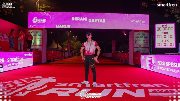 Race photo from Smartfren Run 2025 
