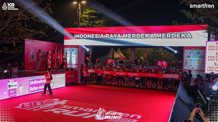 Race photo from Smartfren Run 2025 