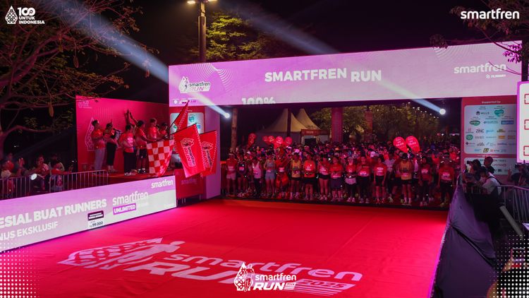 Race photo from Smartfren Run 2025 