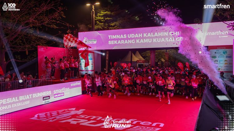 Race photo from Smartfren Run 2025 