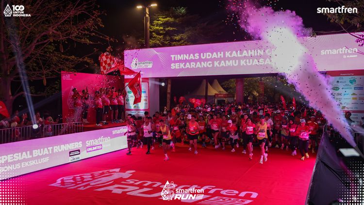 Race photo from Smartfren Run 2025 