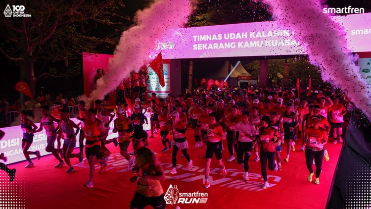 Race photo from Smartfren Run 2025 