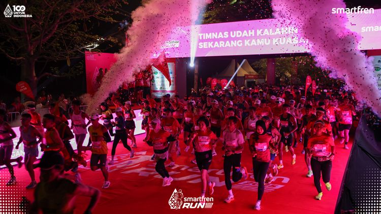 Race photo from Smartfren Run 2025 