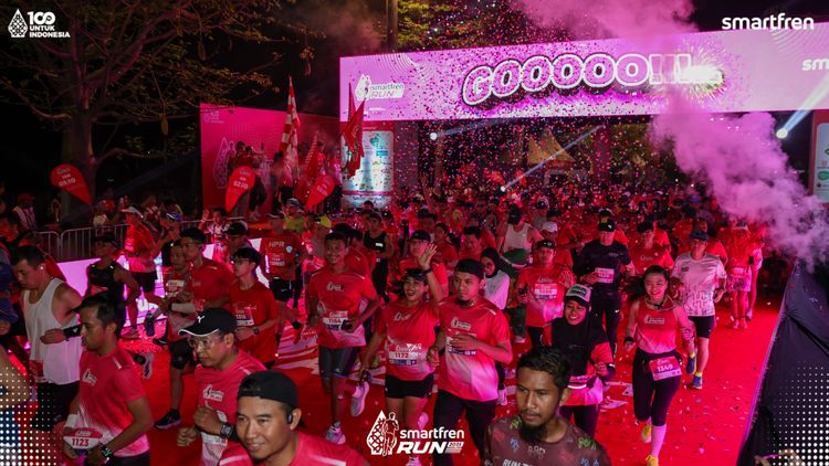 Race photo from Smartfren Run 2025 