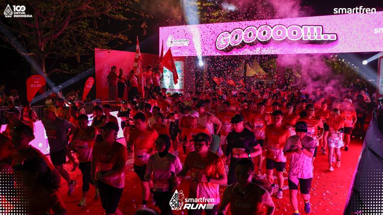Race photo from Smartfren Run 2025 