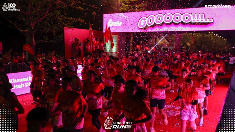 Race photo from Smartfren Run 2025 