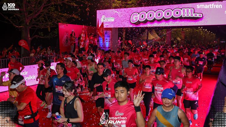 Race photo from Smartfren Run 2025 
