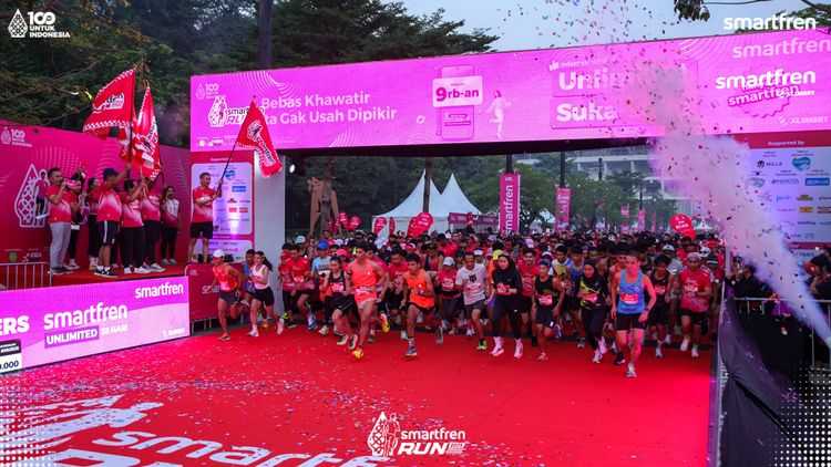 Race photo from Smartfren Run 2025 