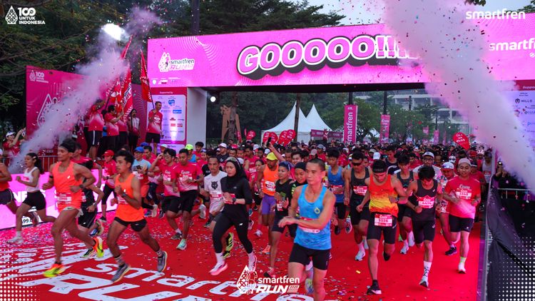 Race photo from Smartfren Run 2025 