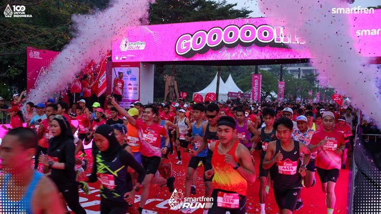Race photo from Smartfren Run 2025 