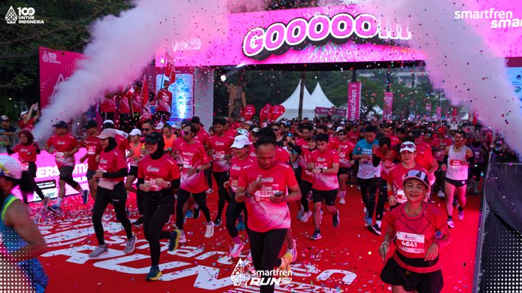 Race photo from Smartfren Run 2025 