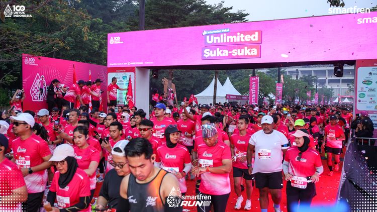 Race photo from Smartfren Run 2025 