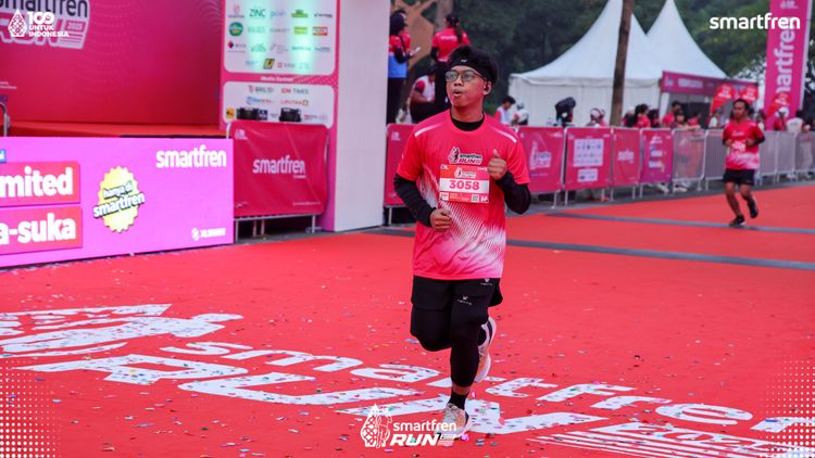 Race photo from Smartfren Run 2025 