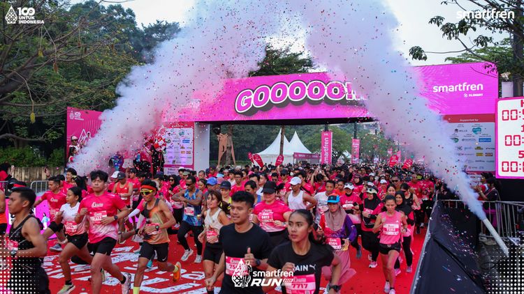 Race photo from Smartfren Run 2025 