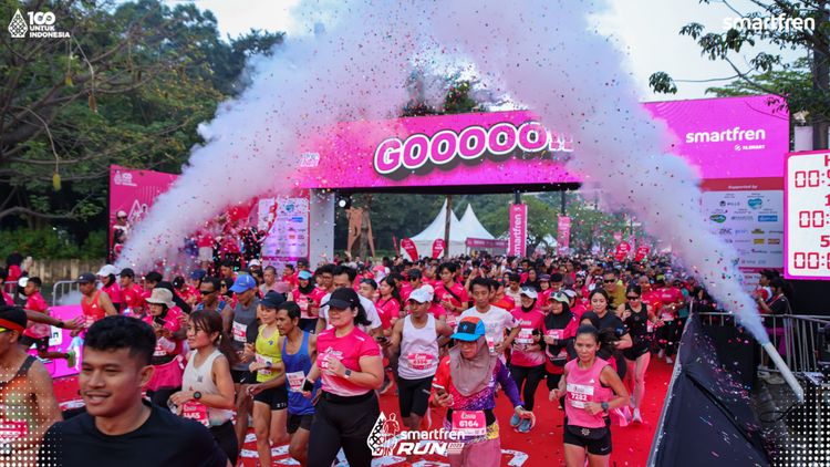 Race photo from Smartfren Run 2025 