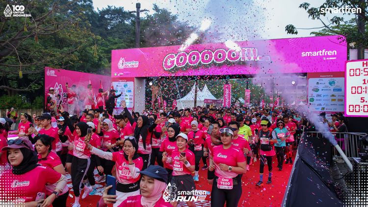 Race photo from Smartfren Run 2025 
