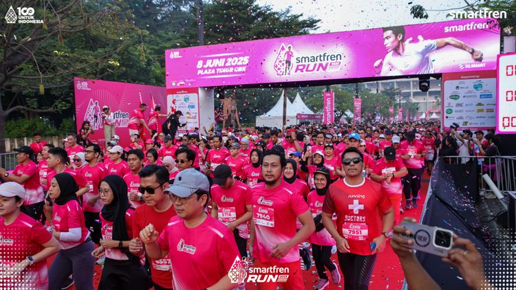 Race photo from Smartfren Run 2025 