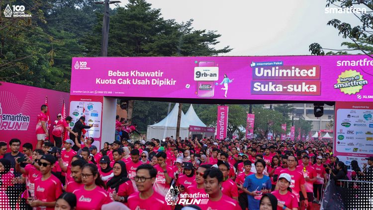 Race photo from Smartfren Run 2025 