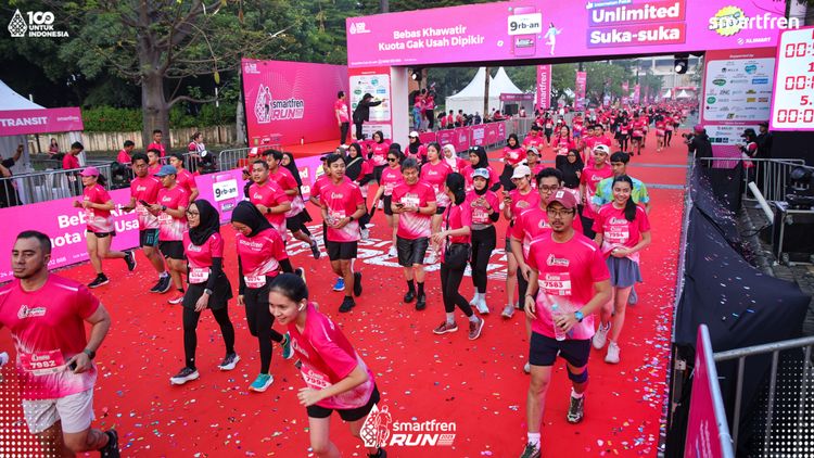 Race photo from Smartfren Run 2025 