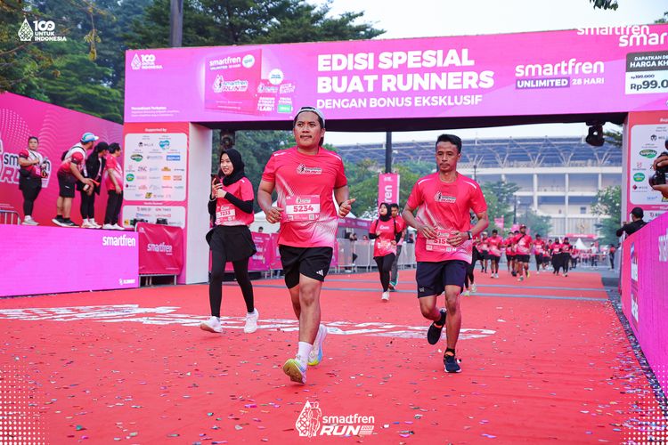Race photo from Smartfren Run 2025 