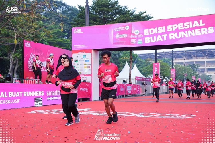 Race photo from Smartfren Run 2025 