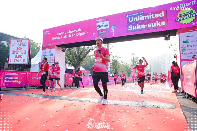 Race photo from Smartfren Run 2025 