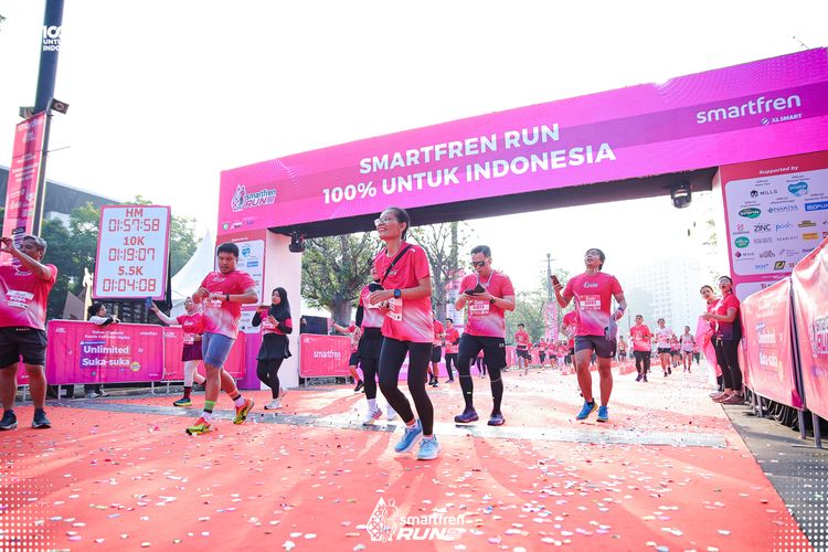 Race photo from Smartfren Run 2025 