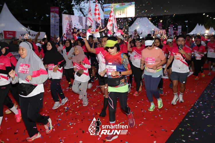 Race photo from Smartfren Run 2024
