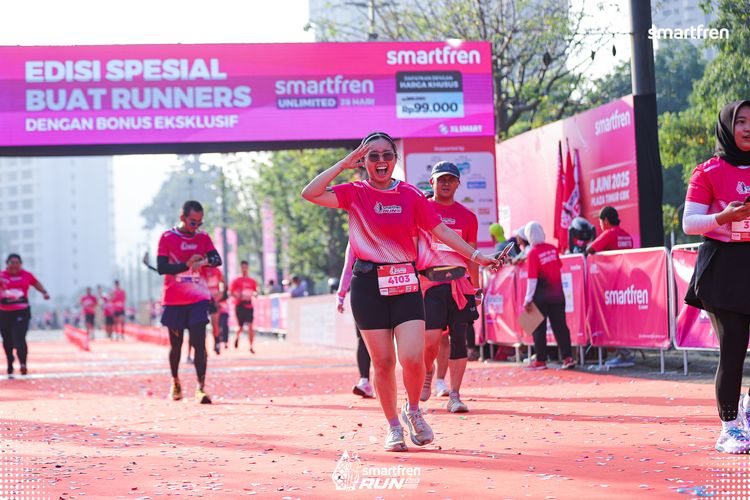 Race photo from Smartfren Run 2025 