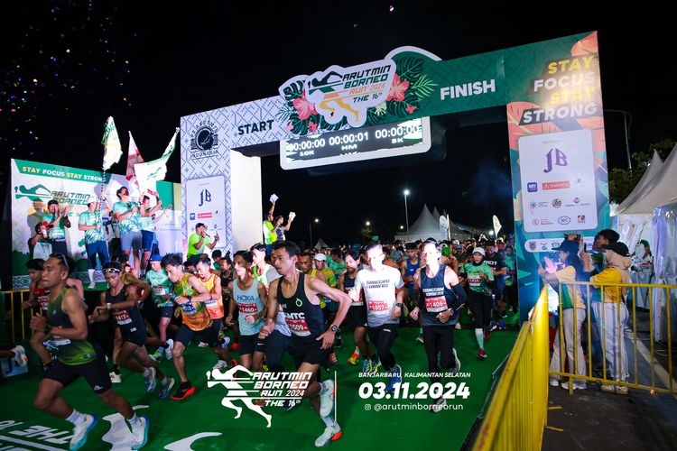 Race photo from Arutmin Borneo Run 2024