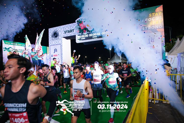 Race photo from Arutmin Borneo Run 2024