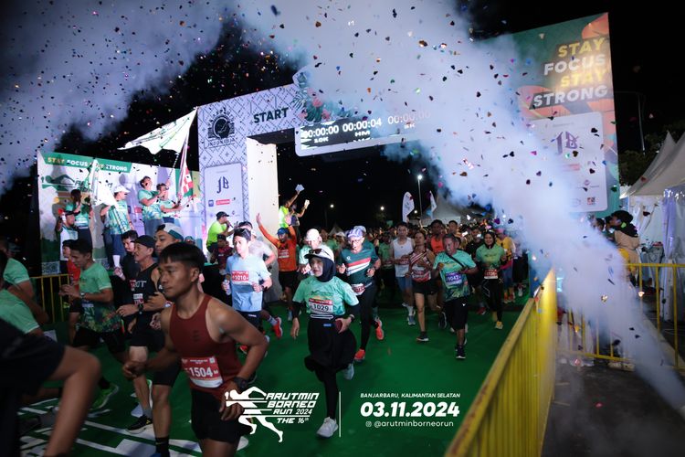Race photo from Arutmin Borneo Run 2024