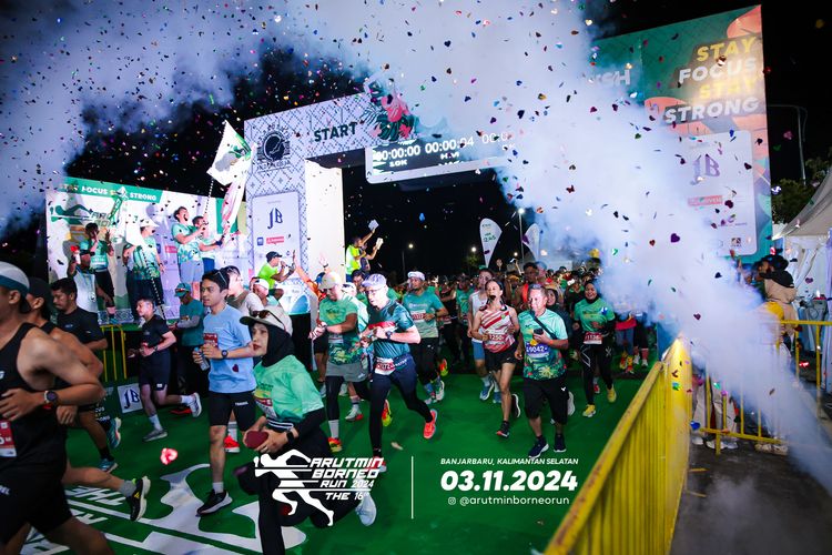 Race photo from Arutmin Borneo Run 2024